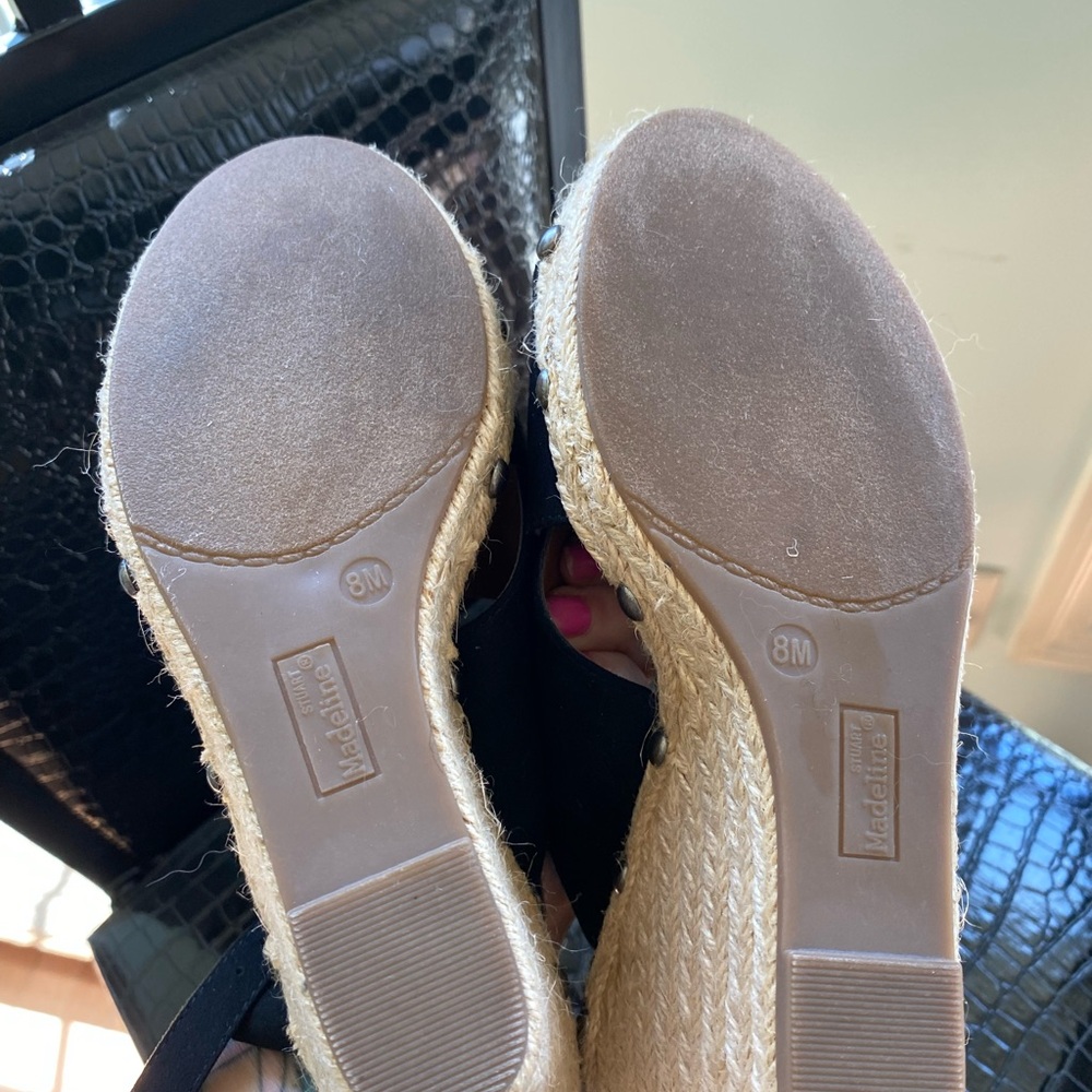 EUC Madeline Stuart espadrille wedge heel sandals - Picture 13 of 15